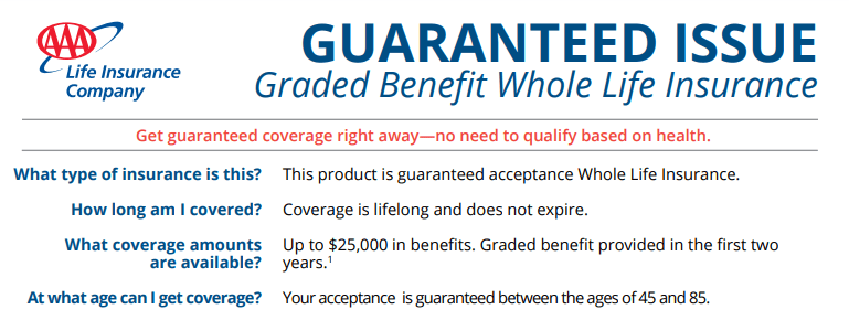 aaa guaranteed issue whole life insurance